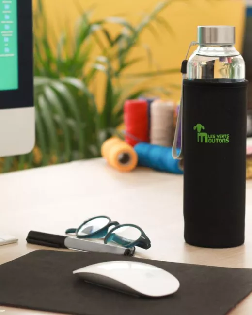 Les verts moutons - Gourde 50 cl + 10 perles de céramique