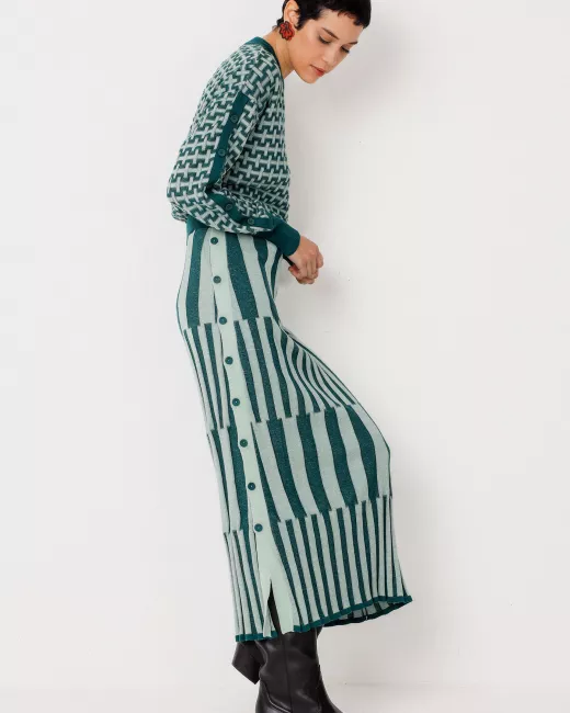 Organic cotton knit sweater LARHUN