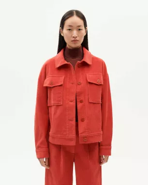 THINKING MU - Veste rouge en velours côtelé Frans THINKING MU - Veste rouge en velours côtelé Frans
