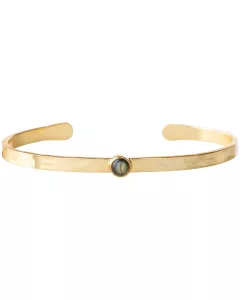 Sensitive Rozenkwarts Verzilverde Armband