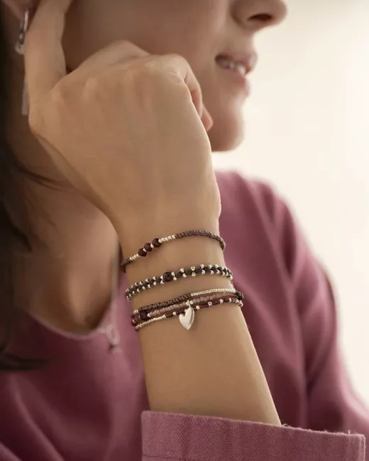 A Beautiful Story - Bracelet Decent Grenat Gold