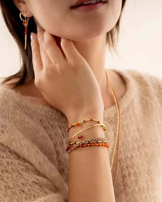 Decent Carnelian Gold Bracelet