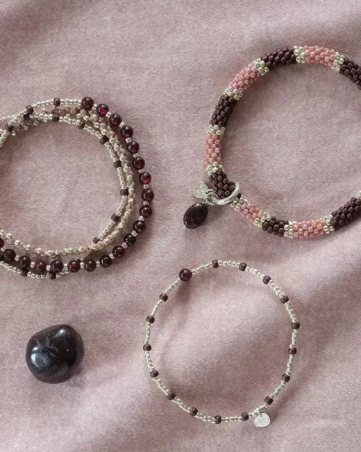 A Beautiful Story - Bracelet Advanced Grenat Gold