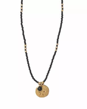 Timeless Black Onyx Gold Colored Necklace Timeless Black Onyx Gold Colored Necklace
