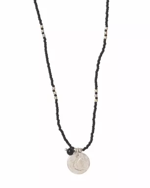 Timeless Black Onyx Silver Colored Necklace Timeless Black Onyx Silver Colored Necklace