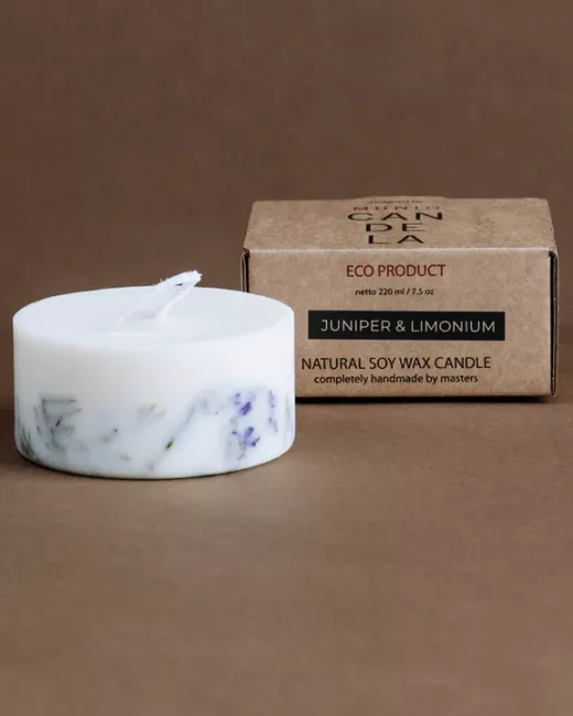 the MUNIO - Bougie à la cire de soja :  JUNIPER & LIMONIUM the MUNIO - Bougie à la cire de soja :  JUNIPER & LIMONIUM
