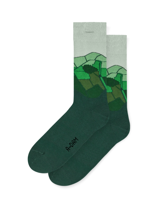 A-DAM - Chaussettes en coton bio Green fields A-DAM - Chaussettes en coton bio Green fields