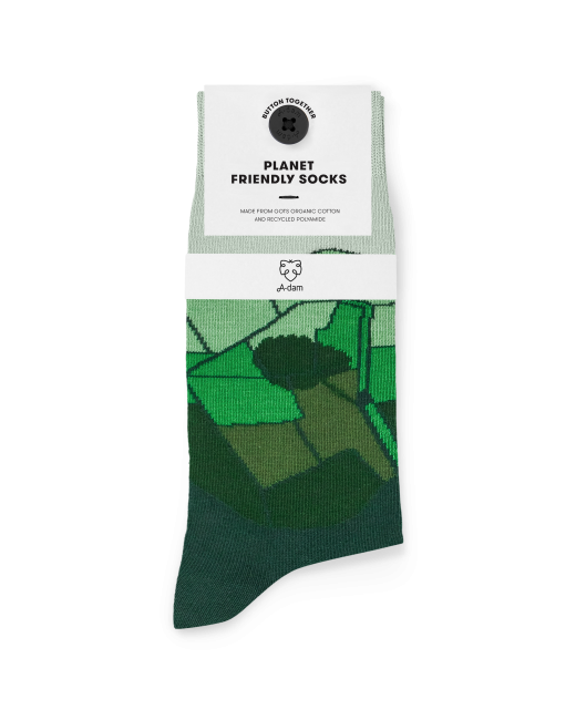 A-DAM - Chaussettes en coton bio Green fields A-DAM - Chaussettes en coton bio Green fields