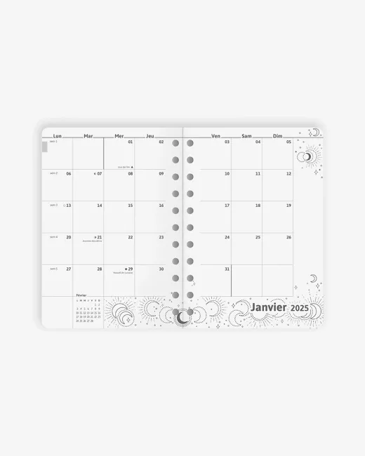 Agenda My 2025 - Format Poche A6 spirale