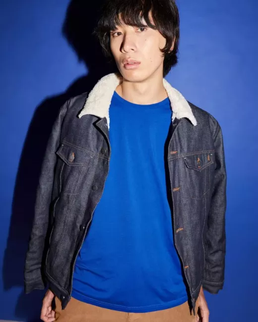 ARMEDANGELS - T-shirt JAAMES bleu en coton bio ARMEDANGELS - T-shirt JAAMES bleu en coton bio