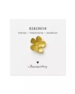 Broche Hibiscus Verguld Broche Hibiscus Verguld