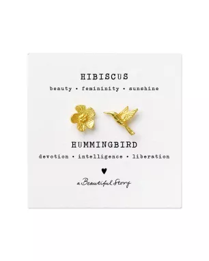 Brooch Hummingbird Gold Plated