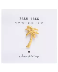 A Beautiful Story - Broche Palmier Plaqué Or