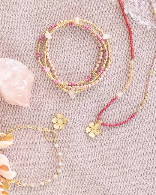 A Beautiful Story - Bracelet Flowing Quartz rose Gold