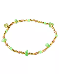 Flowing Aventurine Gold Colored Bracelet