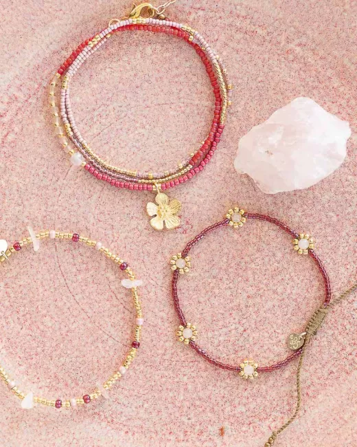 A Beautiful Story - Bracelet Flashy Quartz rose Gold