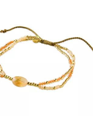 Flashy Citrine Gold Colored Bracelet