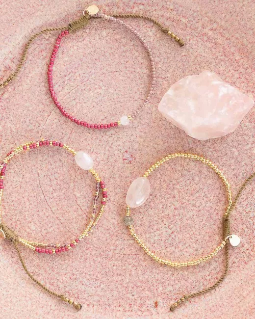 A Beautiful Story - Bracelet Shining Quartz rose Gold
