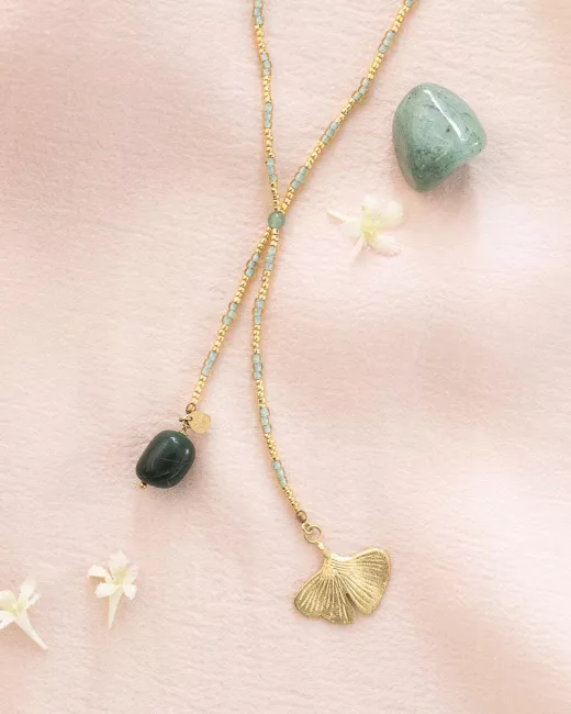 A Beautiful Story - Collier Entire Aventurine Gold