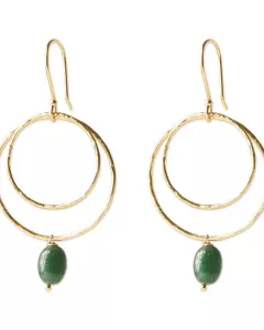 Generous Aventurine Gold Plated Earrings