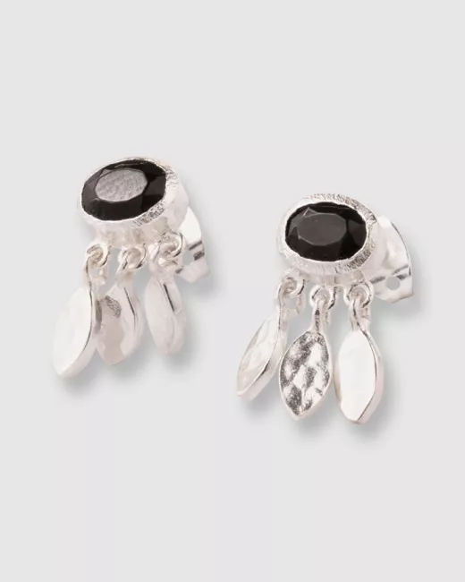 Belief Peach Moonstone Gold Plated Earrings