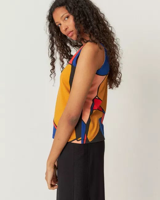 Linen and Organic Cotton Tank Top KATIA