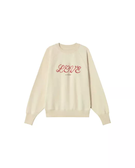 THINKING MU - Sweatshirt LOVE HEART BONNIE en coton bio