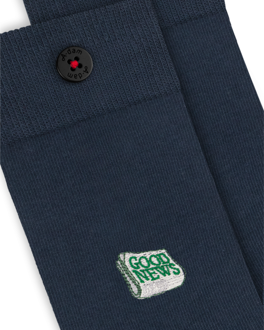 A-DAM - Chaussettes en coton bio Navy Good News A-DAM - Chaussettes en coton bio Navy Good News