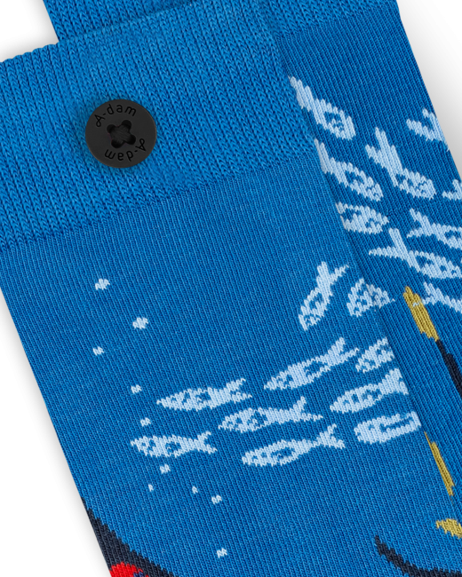 A-DAM - Chaussettes en coton bio Blue Underwater A-DAM - Chaussettes en coton bio Blue Underwater