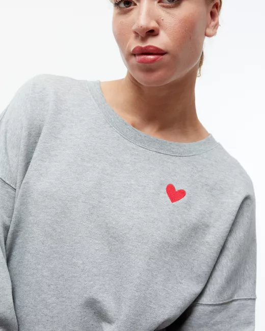 Oversized sweatshirt van biologisch katoen