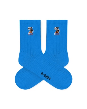 ADAM - Chaussettes Blue Palmtree Patch