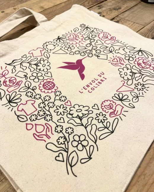 Illustrated Tote Bag – Exclusive Edition L'Envol du Colibri