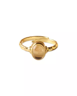 Certain Aventurine Ring Gold Plated
