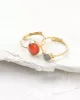 A Beautiful Story - Bague  Faithful Aventurine Plaquée Or