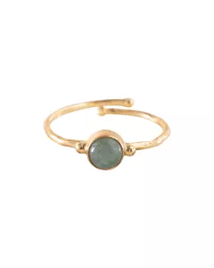 Certain Aventurine Ring Gold Plated