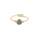 Bague Faithful Aventurine Plaquée Or