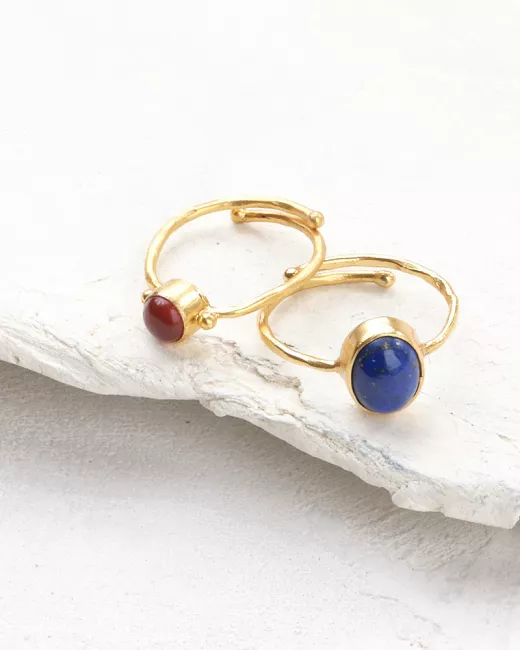 Faithful Aventurine Ring Gold Plated