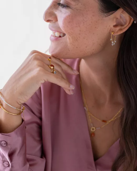 Faithful Aventurijn Vergulde Ring