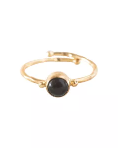 Faithful Black Onyx Gold Plated Ring Faithful Black Onyx Gold Plated Ring