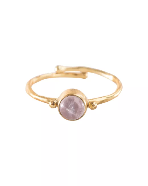Certain Rozenkwarts Vergulde Ring