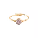 Faithful Rozenkwarts Vergulde Ring