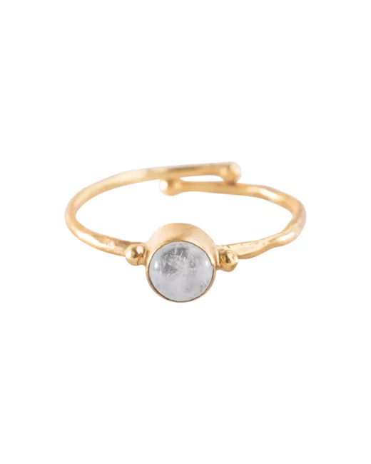 Faithful Rozenkwarts Vergulde Ring