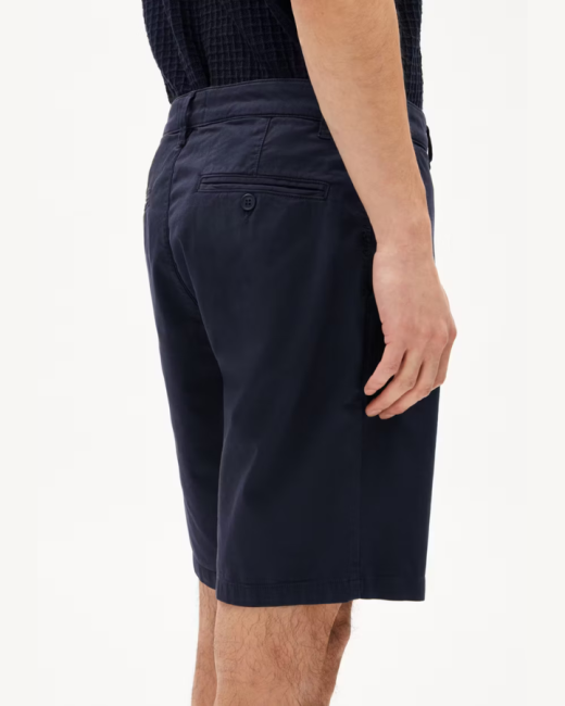 ARMEDANGELS - Bermuda bleu marine coton bio DAALOS ARMEDANGELS - Bermuda bleu marine coton bio DAALOS