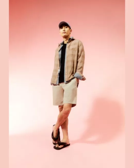 ARMEDANGELS - Bermuda beige coton bio DAALOS ARMEDANGELS - Bermuda beige coton bio DAALOS