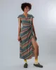 Marisol Red Long straight-cut dress