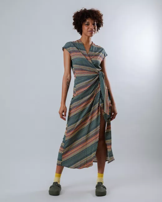 Marisol Red Long straight-cut dress