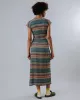 Marisol Red Long straight-cut dress