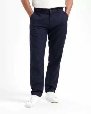 KUYICHI - Pantalon chino Midnight Blue en lin  KUYICHI - Pantalon chino Midnight Blue en lin