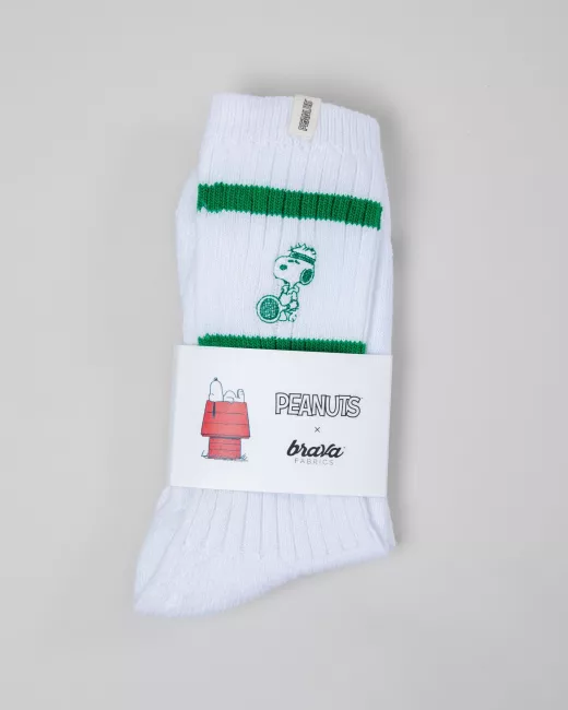 Brava Fabrics - Chaussettes en coton bio Peanuts Tennis Snoopy Brava Fabrics - Chaussettes en coton bio Peanuts Tennis Snoopy