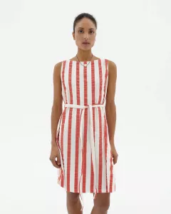 Thinking MU - Robe RED MAXI STRIPES CECILE